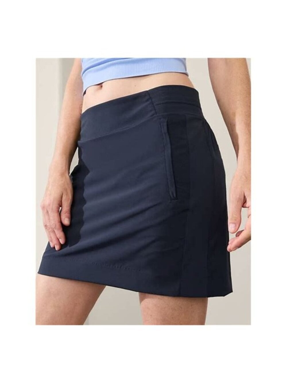 NWT Athleta Size 10 Tall Brooklyn Skort 16” Navy Blue